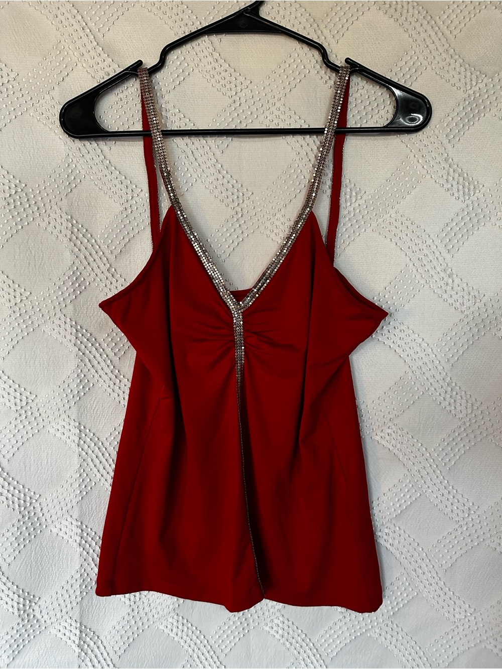 red rhinestone top